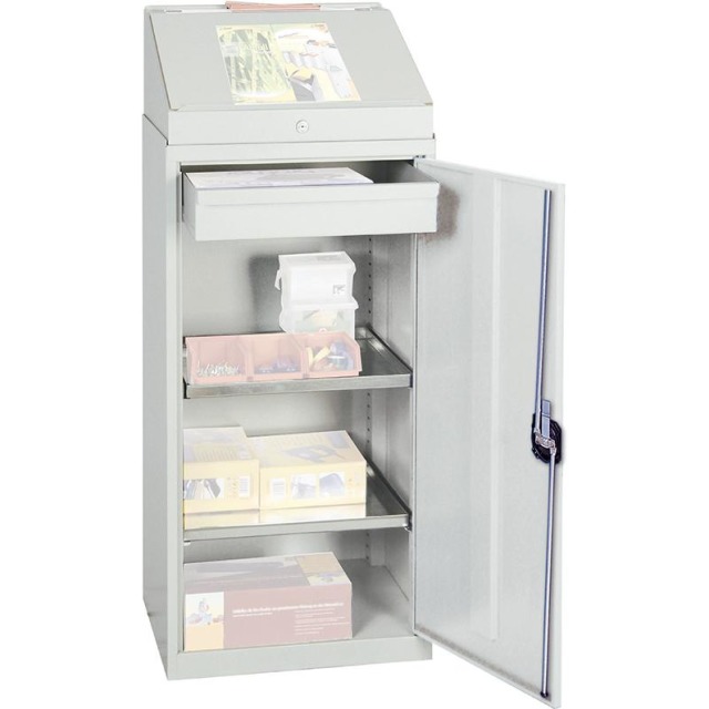 Werkzeug- und Materialschrank Serie 2000, 1 Schreibpultaufsatz, 1 Schublade, 2 Fachböden Produktbild img1 L