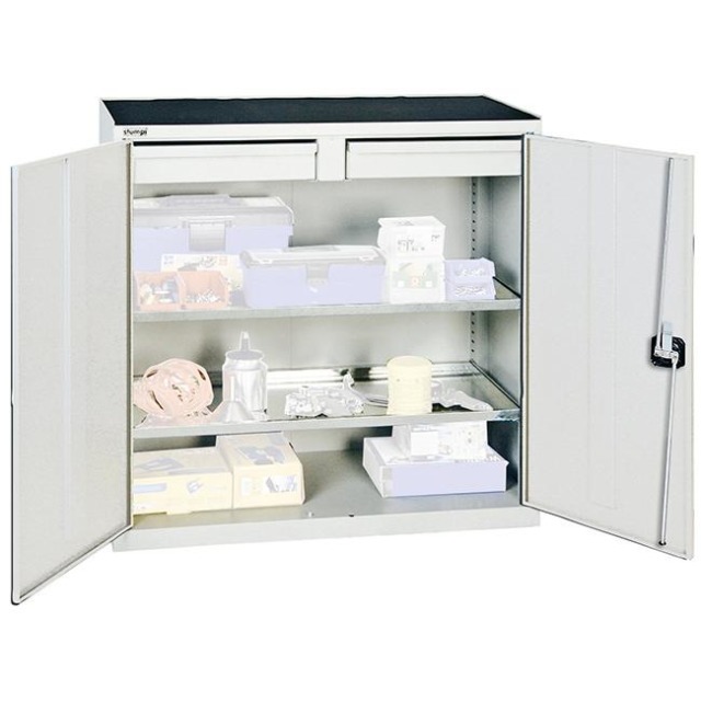 Werkzeug- und Materialschrank Serie 2000, 2 Schubladen, 2 Fachböden Produktbild img1 L