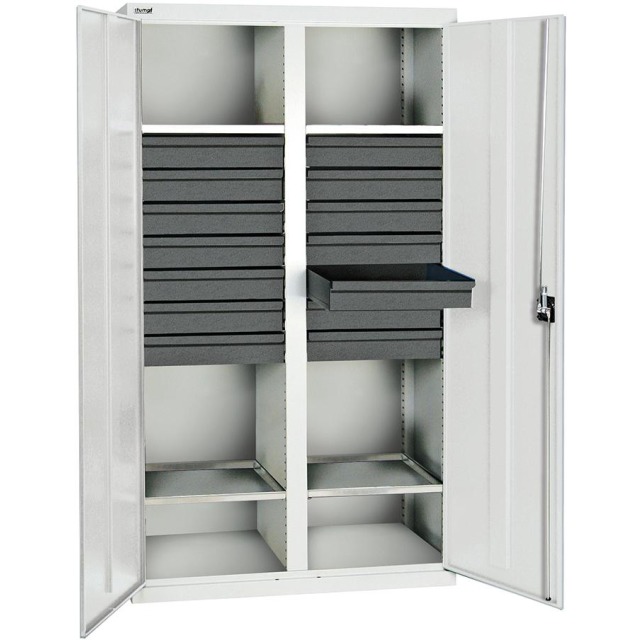 Werkzeug- und Materialschrank Serie 3000, 14 Schubladen, 4 Wannenboden, Mitteltrennwand Produktbild img1 L
