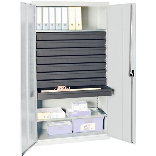 Werkzeug- und Materialschrank Serie 3000, 8 Großraumschubladen, 2 Wannenböden Produktbild img1 L