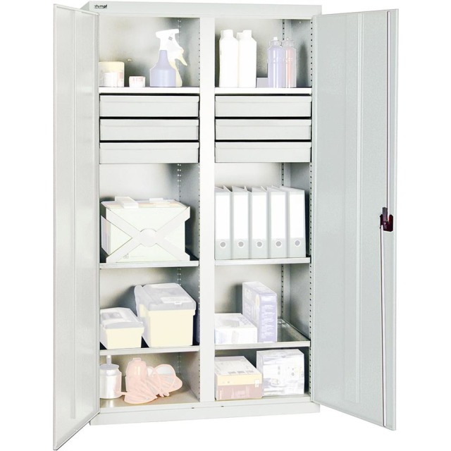 Werkzeug- und Materialschrank Serie 2000, 6 Schubladen, 6 Fachböden, Mitteltrennwand Produktbild img1 L
