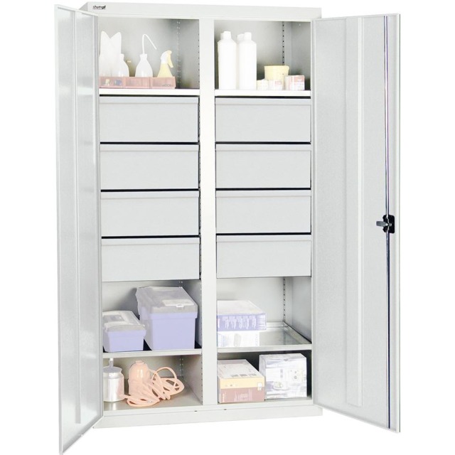 Werkzeug- und Materialschrank Serie 2000, 8 Schubladen, 4 Fachböden, Mitteltrennwand Produktbild img1 L
