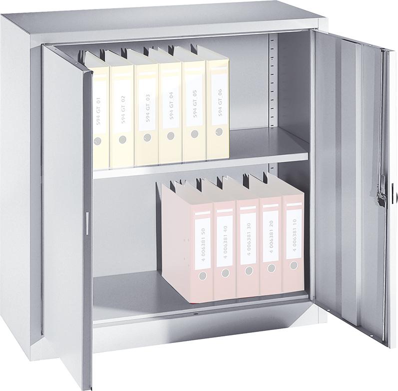 Flügeltürenschrank, Fachböden lackiert Produktbild img2 L