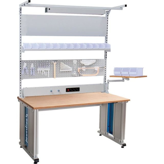 4-Fuß Schwerlasttisch powerline, mit Multi-Wand-Aufbau Produktbild img1 L