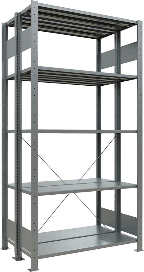 Doppel-Steck-Grundregal verzinkt, Tragkraft 250 kg Produktbild img1 L
