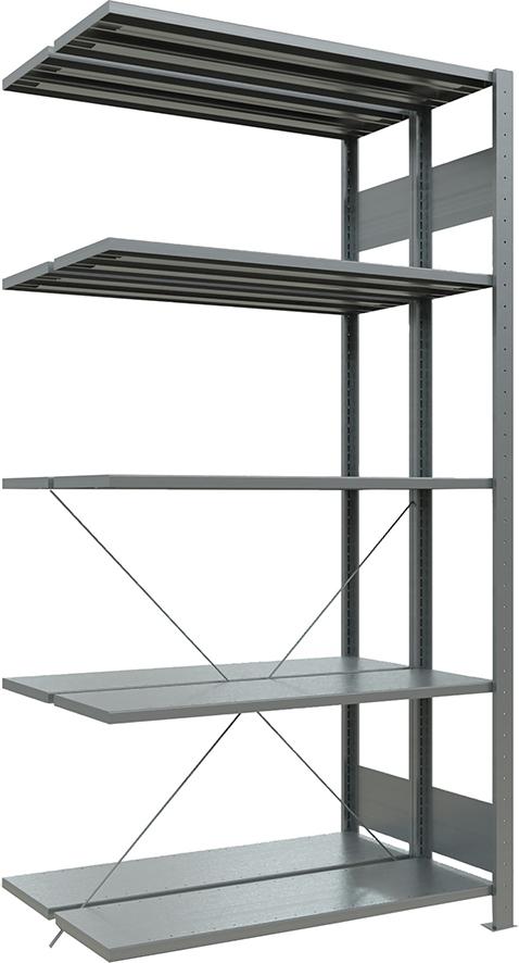 Doppel-Steck-Anbauregal verzinkt, Tragkraft 250 kg Produktbild img1 L