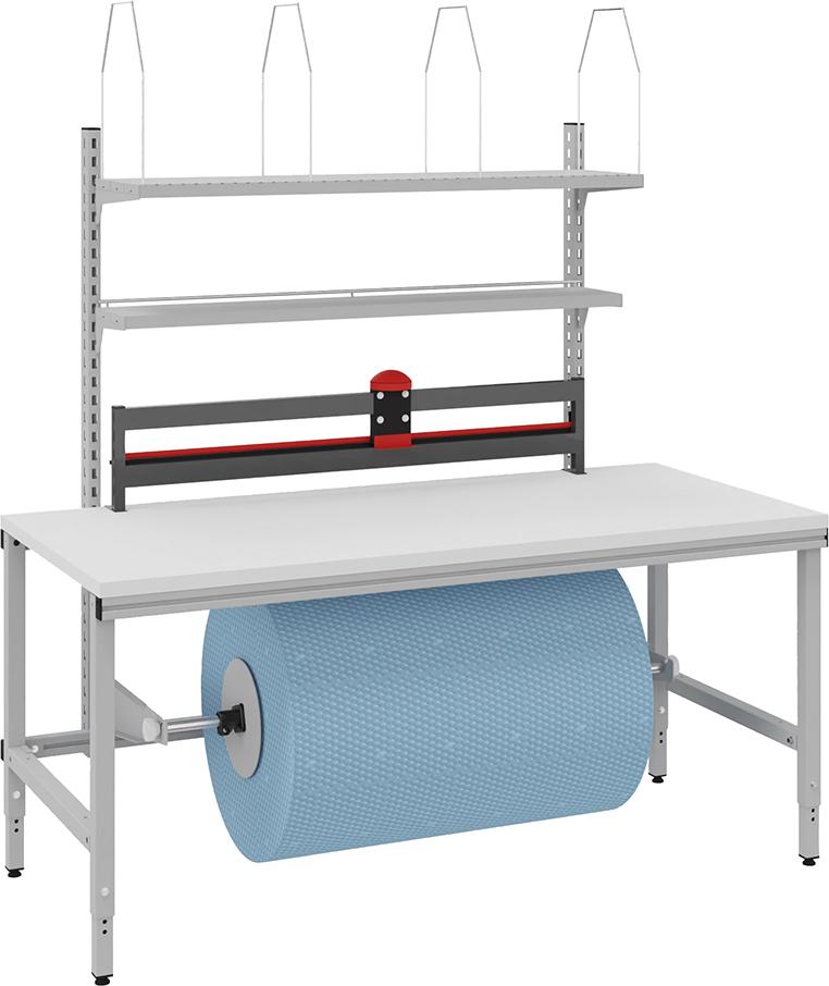 Verpackungstisch OK-V1 B1685xT800xH718-1018 mm manuell verstellbar Tischplatte Melamin Produktbild img1 L