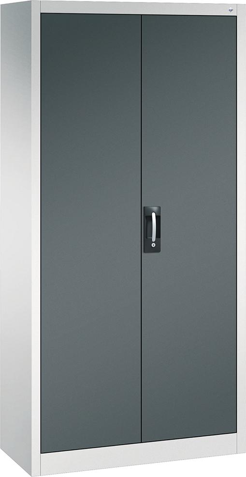 Büro-Flügeltürenschrank (RAL 7035/7016) mit 4 verstellbaren Einlegeböden Produktbild img1 L