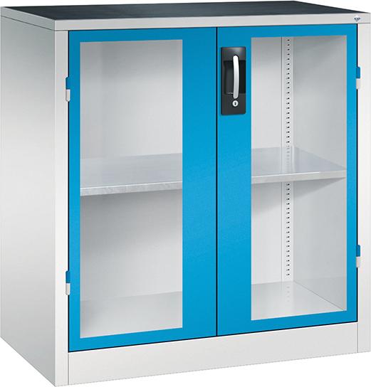 Schwerlast-Beistellschrank, mit Flügeltüren, RAL 7035/5012 Produktbild img1 L