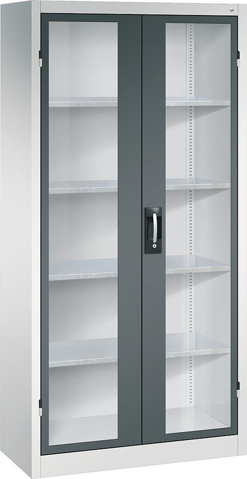 Schwerlastschrank, mit Flügeltüren, RAL 7035/7016 Produktbild img1 L
