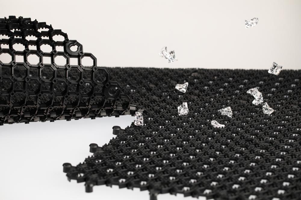 Bodenrost YOGA GRIP Ultra schwarz B50xT50 cm Produktbild img3 L