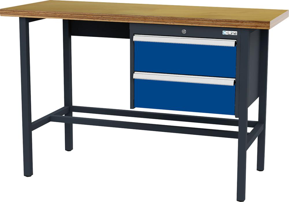 Arbeitstisch, 2 Schubladen 2x 200 mm Produktbild img1 L