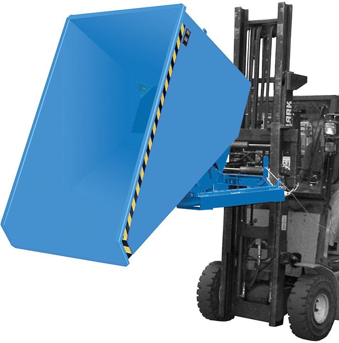 Späne-Kippbehälter, mit Abrollsystem, Typ EXPO®-E, RAL 5012 Produktbild img3 L