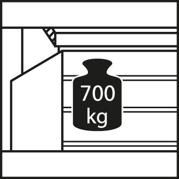 Schwerlastschrank, mit Flügeltüren und Schubladenblock mittig, RAL 7035/7016 Produktbild img5 L