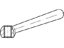DIN 99 Stahl N 100 M 12 geneigt mit Gewinde S Produktbild