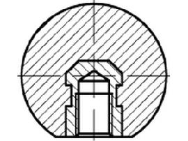 DIN 319 Kunstst. E 32 M 8 schwarz mit St. Gewindebu. Kunstst S Produktbild
