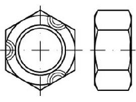 ISO 7042 A 2 M 4 DIN 934 mit 3-Punkt-Quetschung A 2 S Produktbild