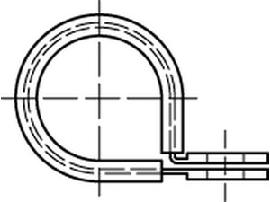 DIN 3016 St. D1 18 x 20 -W1 verzinkt, m. Gummiprofil W1 Zn S Produktbild