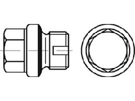 DIN 5586 Stahl BG 1 1/2 A gal Zn, m. aufgeschm. Dichtung gal Zn S Produktbild