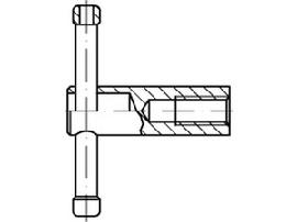 DIN 6307 Stahl 5 M 16 brüniert, loser Knebel brün S Produktbild