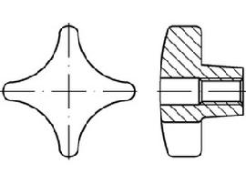 DIN 6335 Grauguß D100 M 20 m. Gewinde-Durchloch S Produktbild