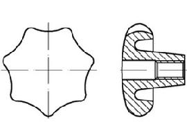 DIN 6336 Grauguß D 32 M 6 m. Gewinde-Durchloch S Produktbild