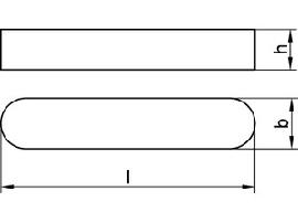 DIN 6885 C45K A 8 x 7 x 20 S Produktbild