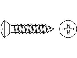 DIN 7983 Stahl 3,5 x 22 -C-H galv. verzinkt passiviert gal Zn K Produktbild