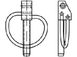 DIN 11023 Klappstecker 6 x 42 gal Zn 8 DiSP (Dickschichtpass.) gal ZnDi S Produktbild