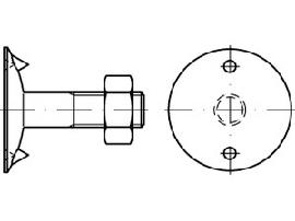DIN 15237 3.6 M 8 x 40 Mutter + Tellerscheibe S Produktbild