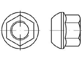 DIN 74361 8 AM 14 x 1,5 SW 19 Kugelbundmuttern S Produktbild