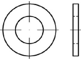 ISO 7089 Stahl 12 (13 x 24 x 2,5) 200 HV, feuerverzinkt tZn S Produktbild