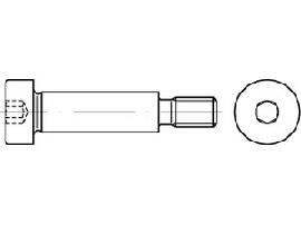 ISO 7379 12.9 10 h8 - M 8 x 16 Paß-Schulterschrauben S Produktbild