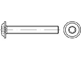 ISO 7380 -2 010.9 M 8 x 25 -T40 galv. verzinkt, getempert gal Zn S Produktbild