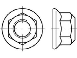 ART 13023 Sechskt.flanschmu. MBN 13023 10 M 6 flZnnc-L flZn S Produktbild