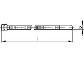 ART 82510 PA 6.6 W 4,7 x 300/ 85 Kabelbinder, schwarz, T 80I-W S Produktbild