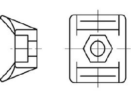 ART 82543 PA 6.6 B = max. 8 Befestig-Sockel, natur,SB NY3256 S Produktbild