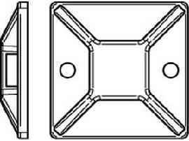 ART 82554 Befestigungssockel PA66 schwarz 38 x 38 B= max. 10 S Produktbild