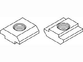 ART 87012 Muttern für T-Nuten St. gal Zn 8 mm, M 6, Führungssteg gal Zn K Produktbild