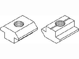 ART 87013 Muttern für T-Nuten St. gal Zn 10 mm, M 6 mit Führungssteg gal Zn K Produktbild