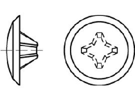 ART 88004 Kappen 2 x 12/3,5-5 für Kreuzschlitz H, d. braun S Produktbild