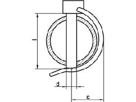 ART 88023 Rohrklappstecker Stahl 8 x 50 x 25 galv. verzinkt gal Zn S Produktbild
