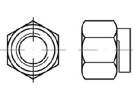 ART 88105 Thermag-Muttern St. M 8 SW 12 galv. verkupfert gal Cu S Produktbild