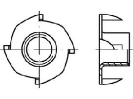 ART 88108 Einschlagmuttern St. M 4x 6 galv. verzinkt gal Zn S Produktbild