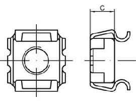 ART 88109 Käfigmuttern St. M 6 - 6 galv. verzinkt gal Zn S Produktbild