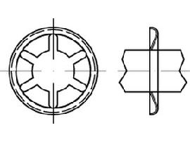 ART 88122 Achsen-Klemmringe FSt. FF 3 x 11,2 x 1,5 brüniert S Produktbild