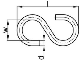 ART 88135 S-Haken Art. 45 Stahl 30 mm galv. verzinkt gal Zn S Produktbild