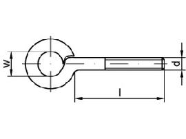 ART 88136 Gewindeösen Typ 48 A 2 M 5 x 20 A 2 S Produktbild