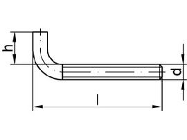ART 88138 Ger. Schraubhaken Art. 4E St. M 5 x 50 galv. verzinkt gal Zn S Produktbild