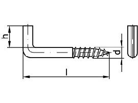 ART 88139 Schlitzschraubhaken Art. 7 St. 4,4 x 50 galv. verzinkt gal Zn S Produktbild